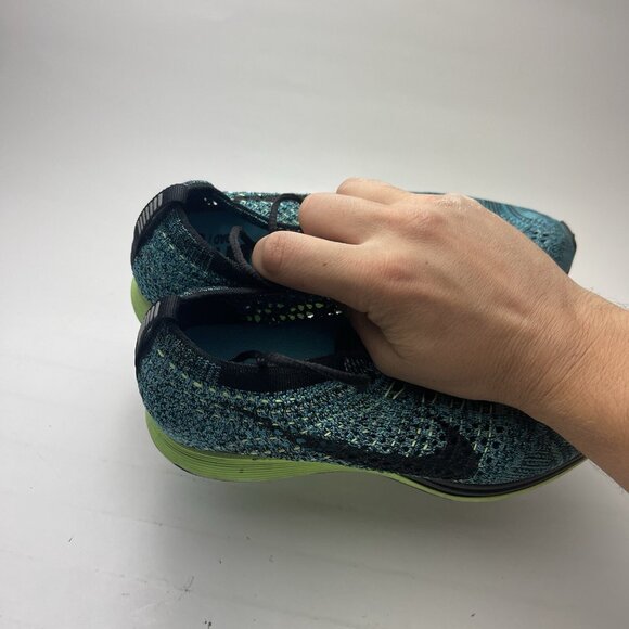 Nike Flyknit Racer Men’s Size 4.5 Blue Lagoon Knit Athletic Shoes - Picture 8 of 10